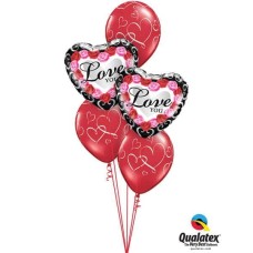 Bouquet 685 Romantic Pink & Red Roses Valentine Frame #54858-2 40311-3